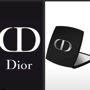 Dior-" CD " Logo Compact Mirror (Black🖤)
